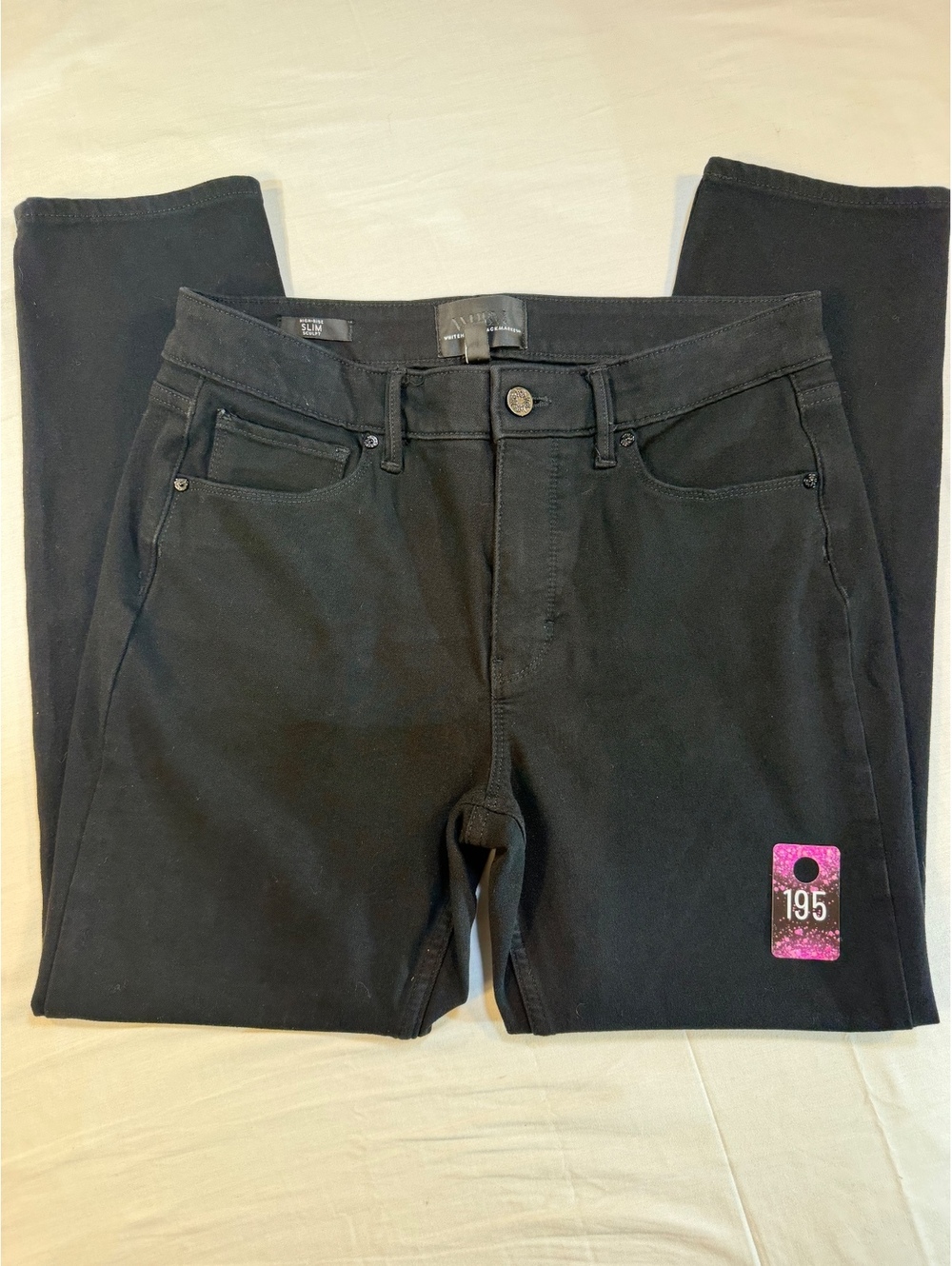 White House Black Market High-Rise Slim Sculpt Black Jeans Size 8S